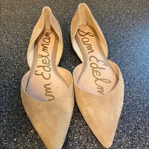 Sam Edelman Rodney D’Orsay Nude Suede Flats